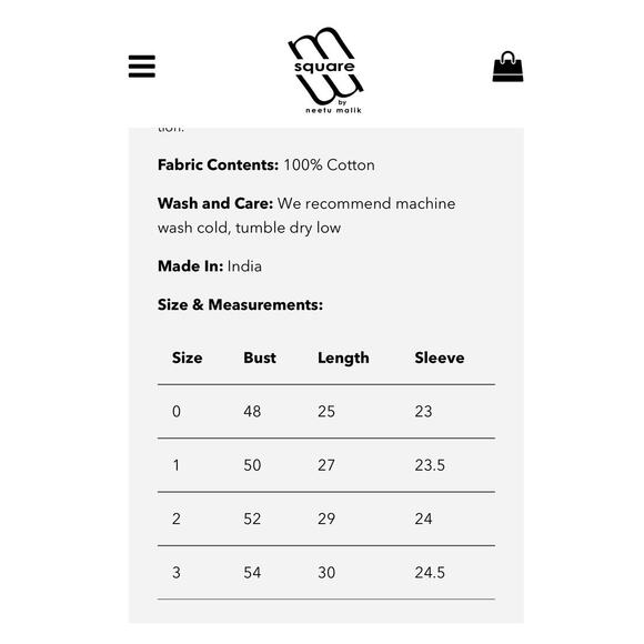 M Square By Neetu Malik Striped Metallic Top Size 2 100% Cotton V-neck Blouse - Picture 6 of 6